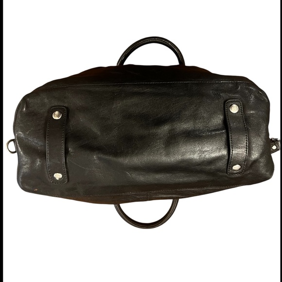 Vintage Coach Ashley Large Black Leather Satchel Purse Bag F15447 - Picture 4 of 14